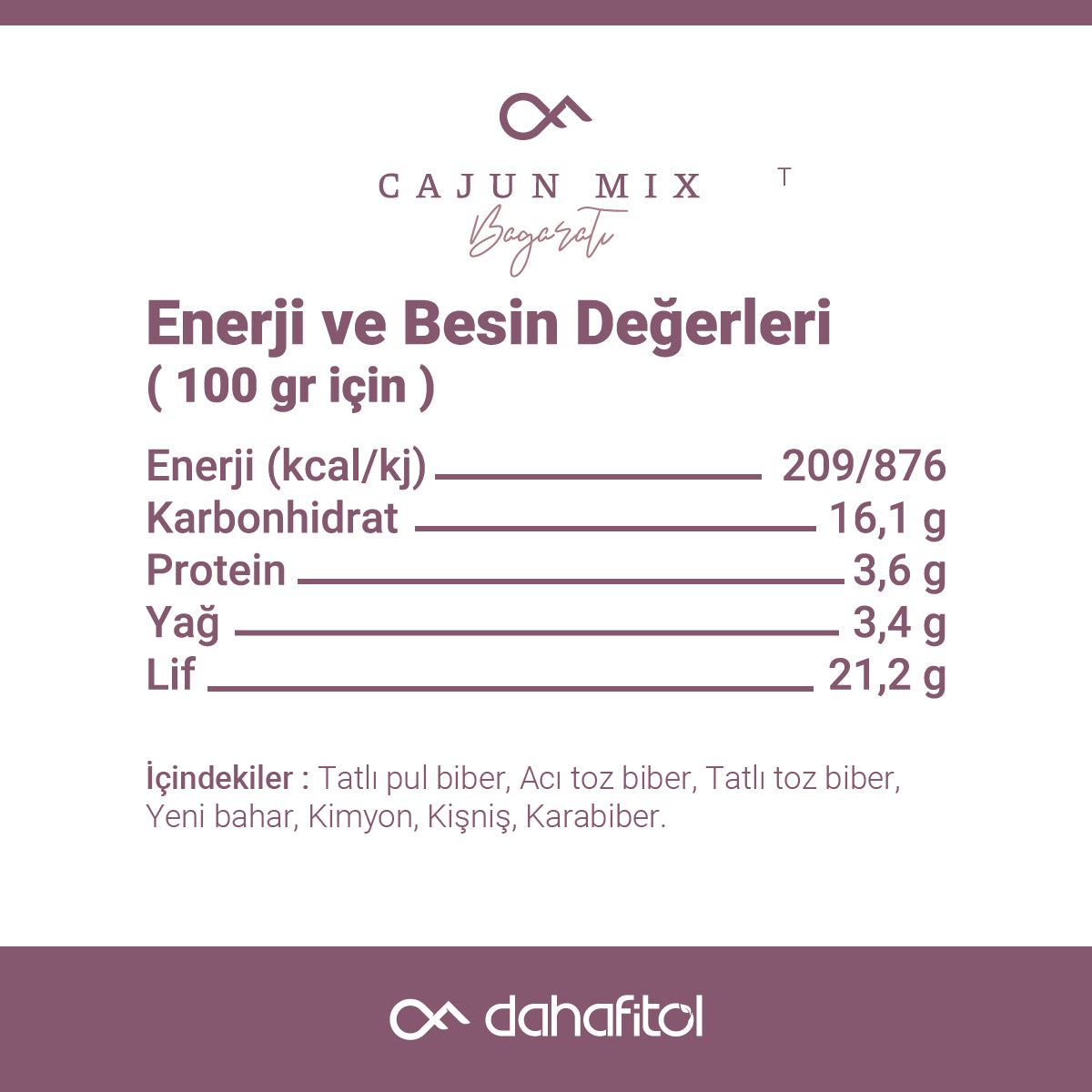 Cajun Mix Baharatı 100 GR