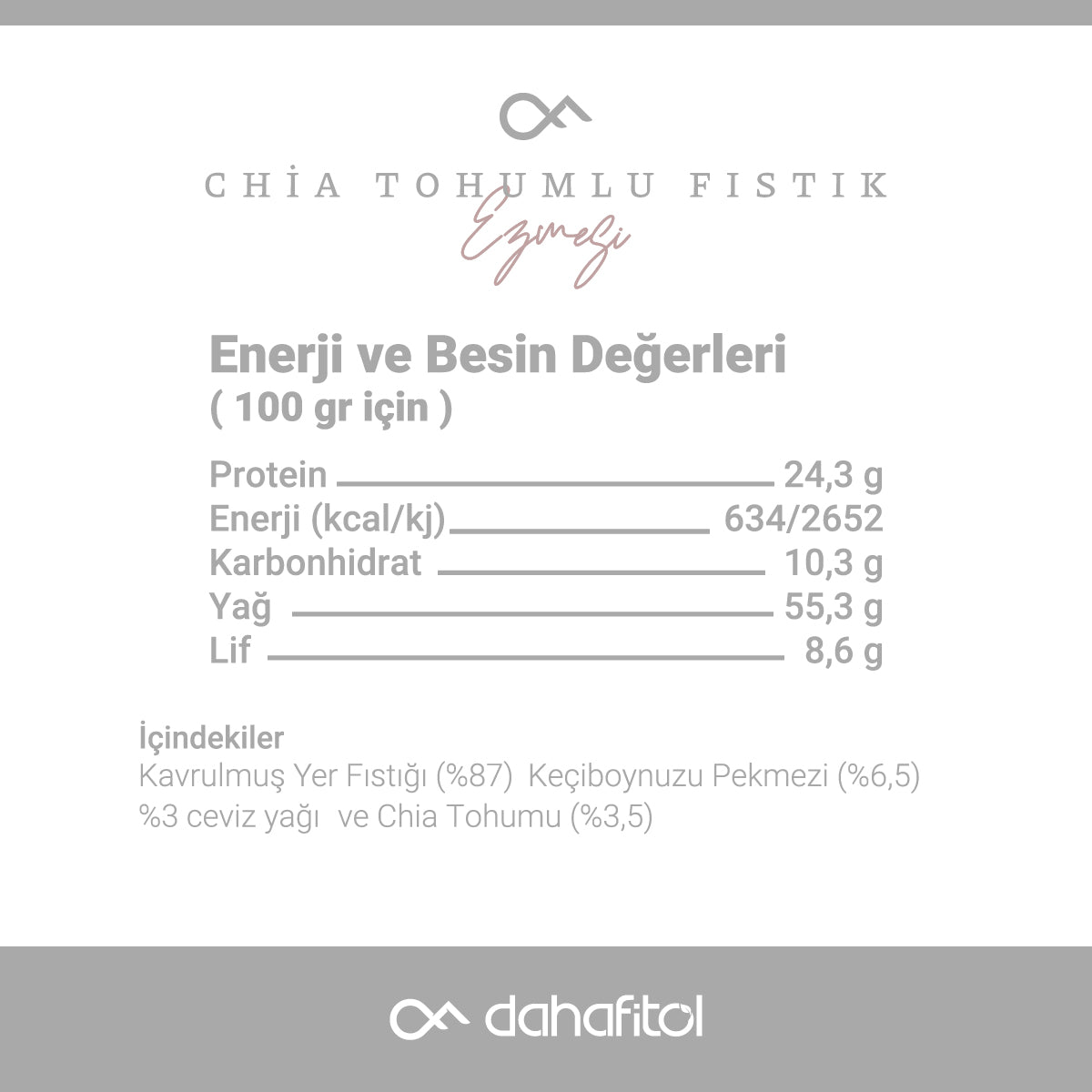 Chia Tohumlu Fıstık Ezmesi 360 GR