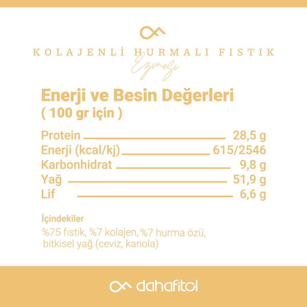 Kolajenli Hurmalı Fıstık Ezmesi 225 GR