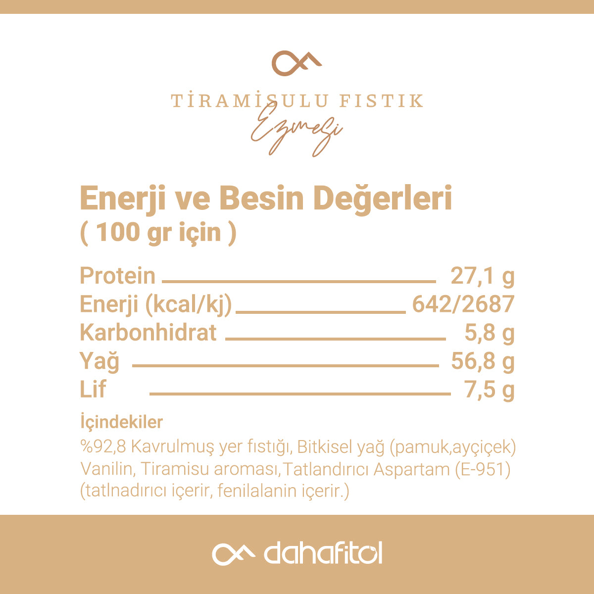 Tiramisulu Fıstık Ezmesi 360 GR
