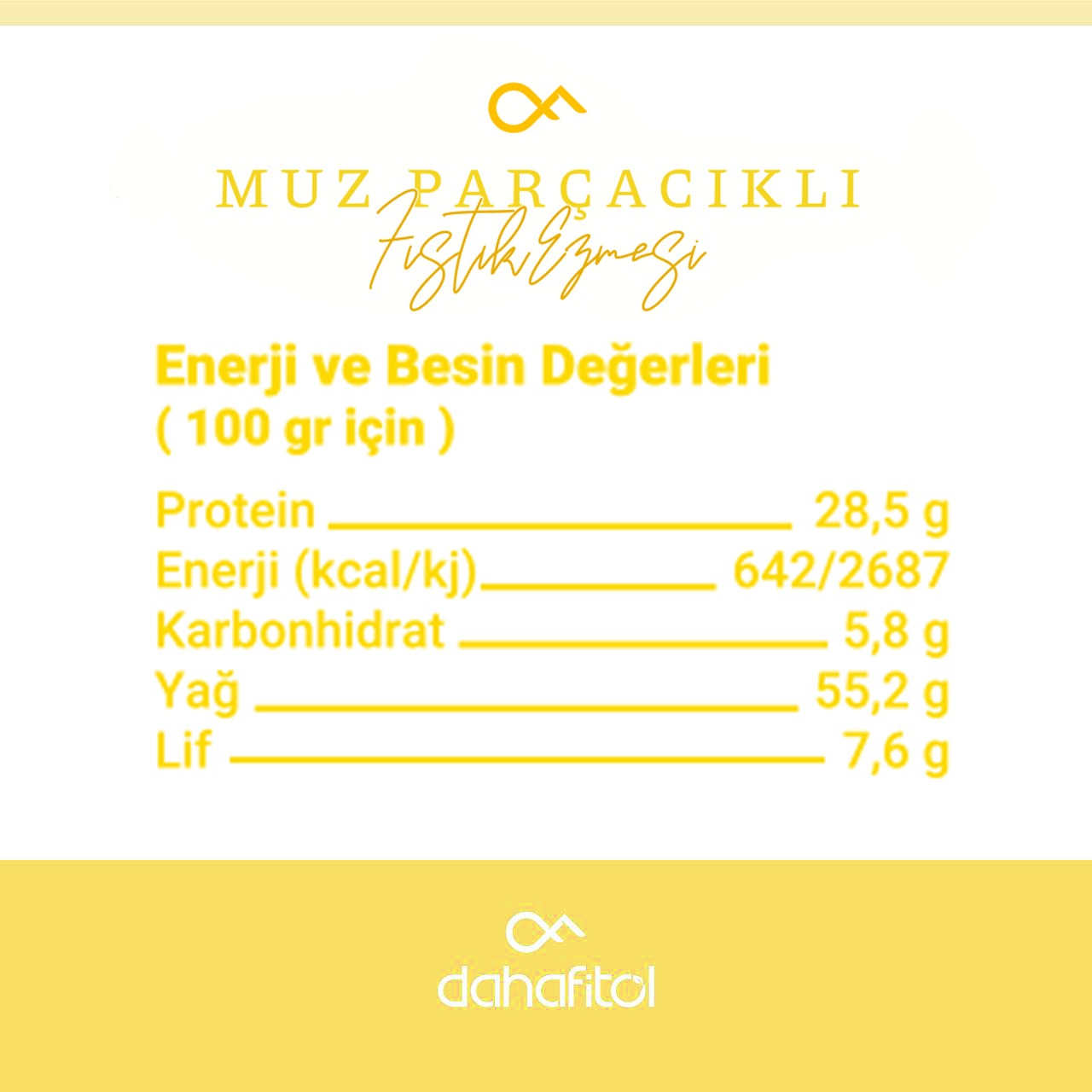 Muz Parçacıklı Fıstık Ezmesi 360 GR