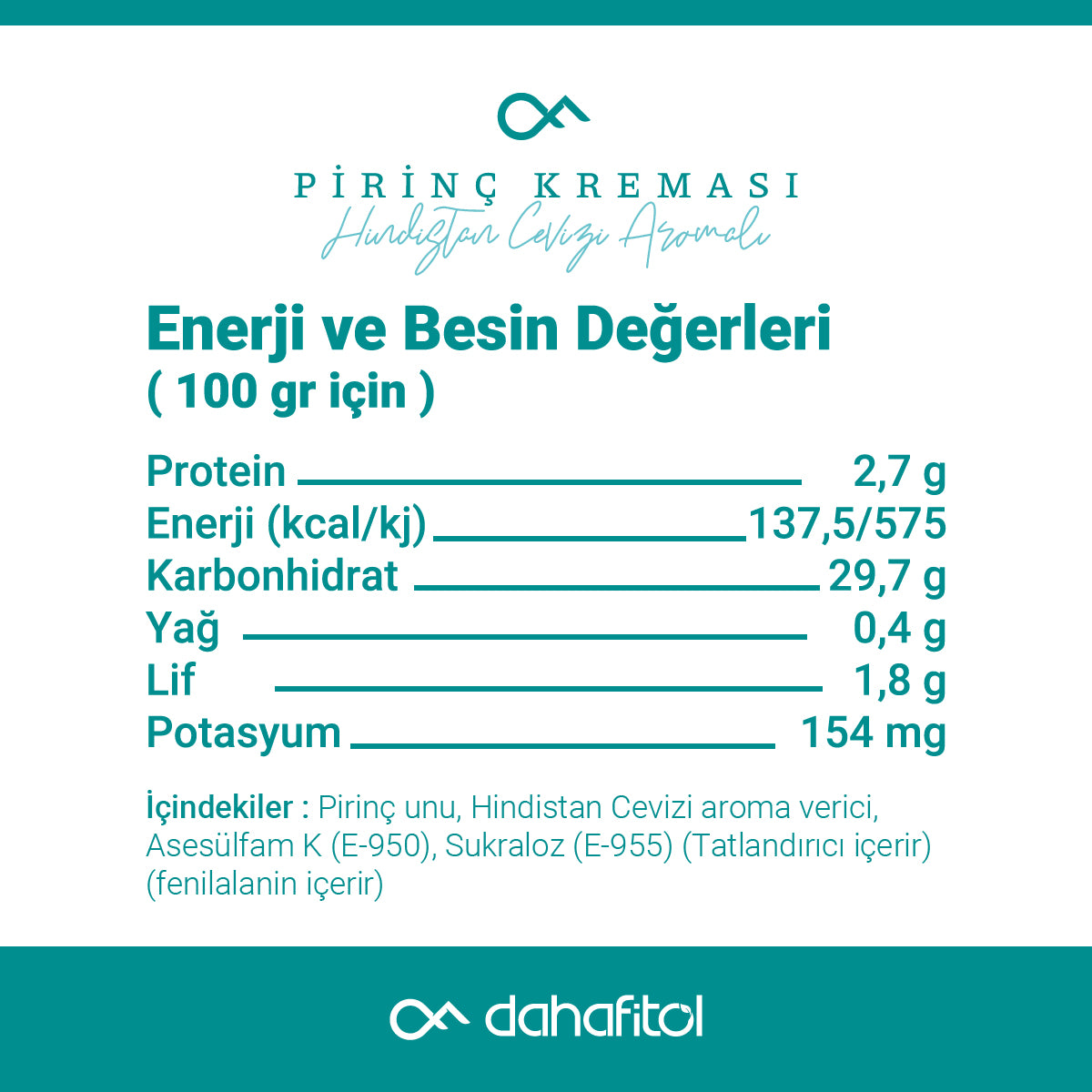 Hindistan Cevizi Aromalı Pirinç Kreması 500 GR