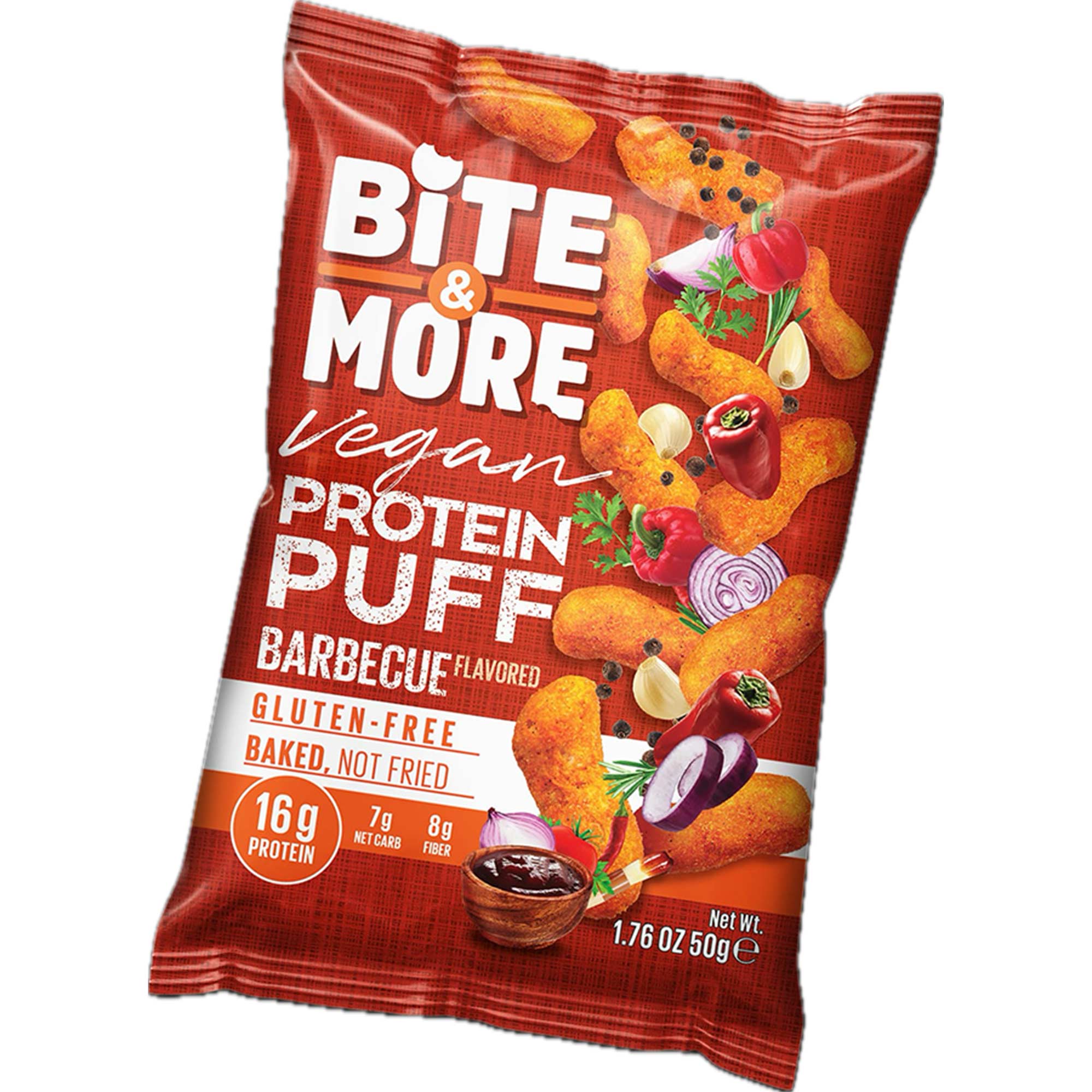 Bite & More Proteinli Vegan Cips 50 GR - Barbecue