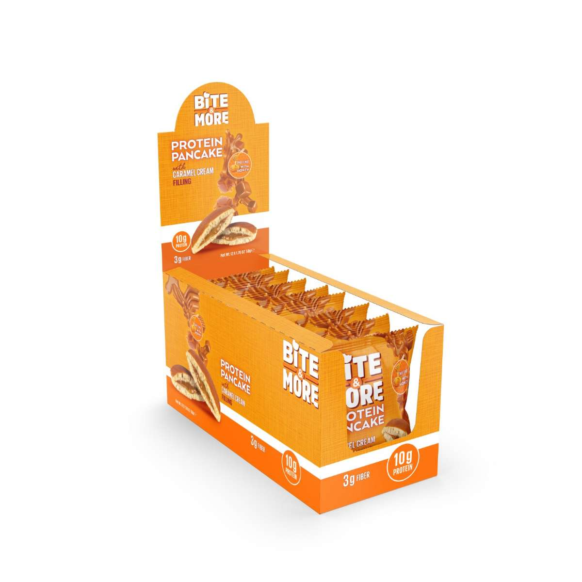 Bite & More Protein Pancake 50 GR - Caramel Cream 12 Adet