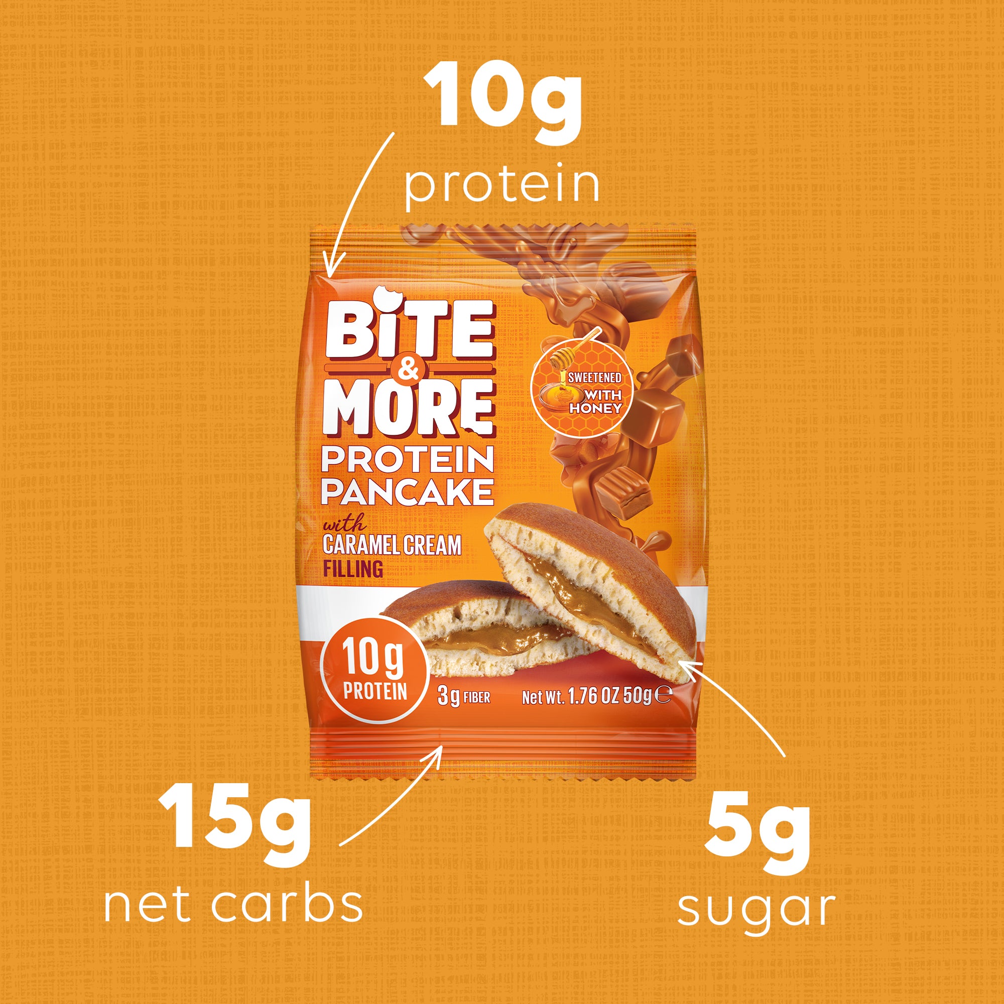 Bite & More Protein Pancake 50 GR - Caramel Cream