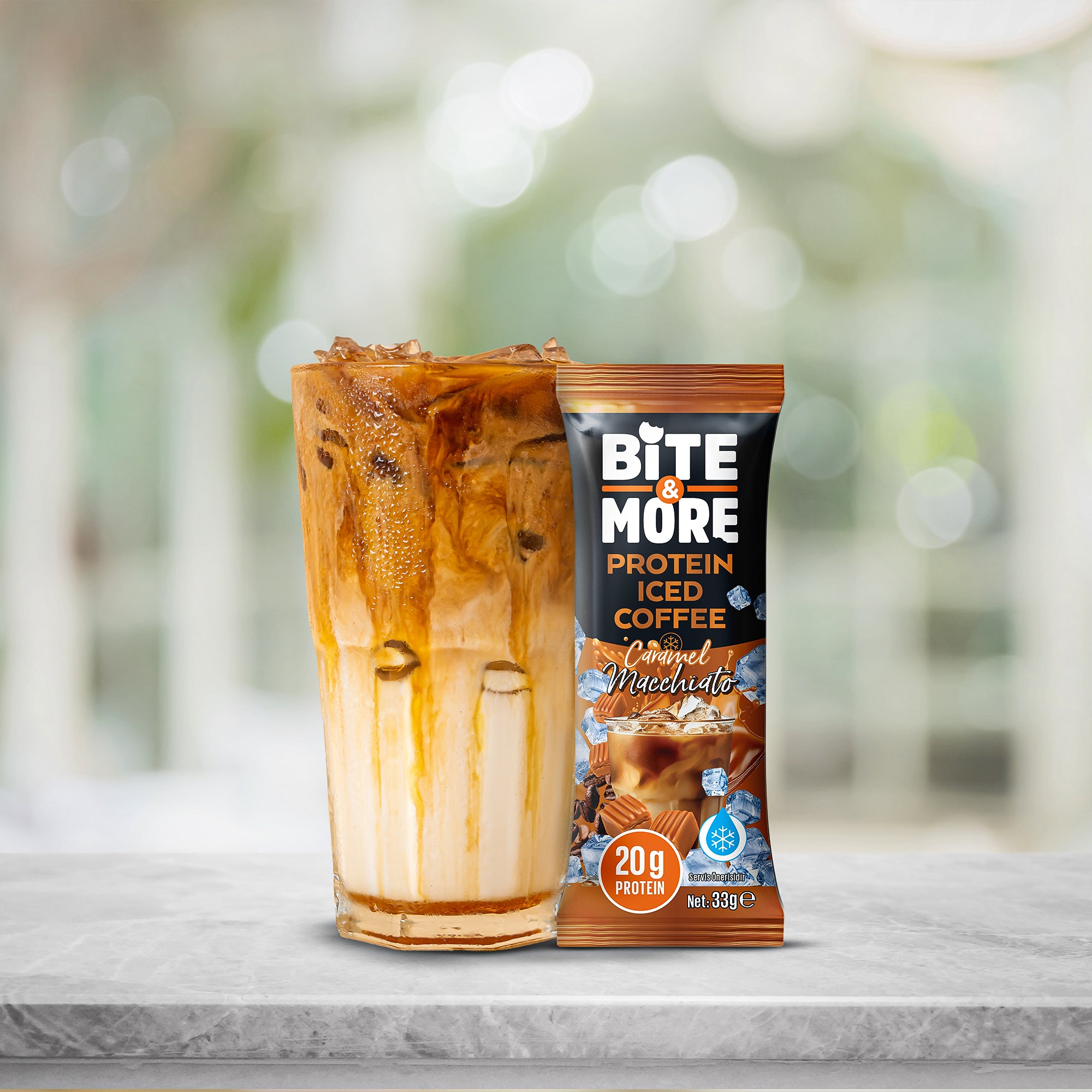 Bite & More Protein Iced Coffee 33 GR 10'Lu - Caramel Macchiato