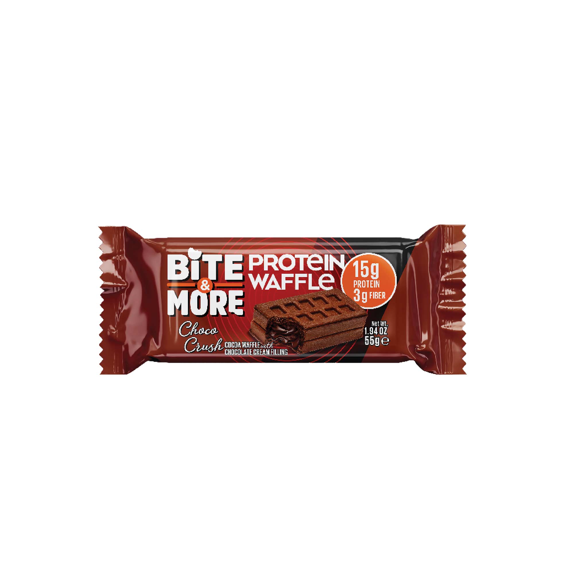 Bite & More Protein Waffle 55 GR - Double Choco