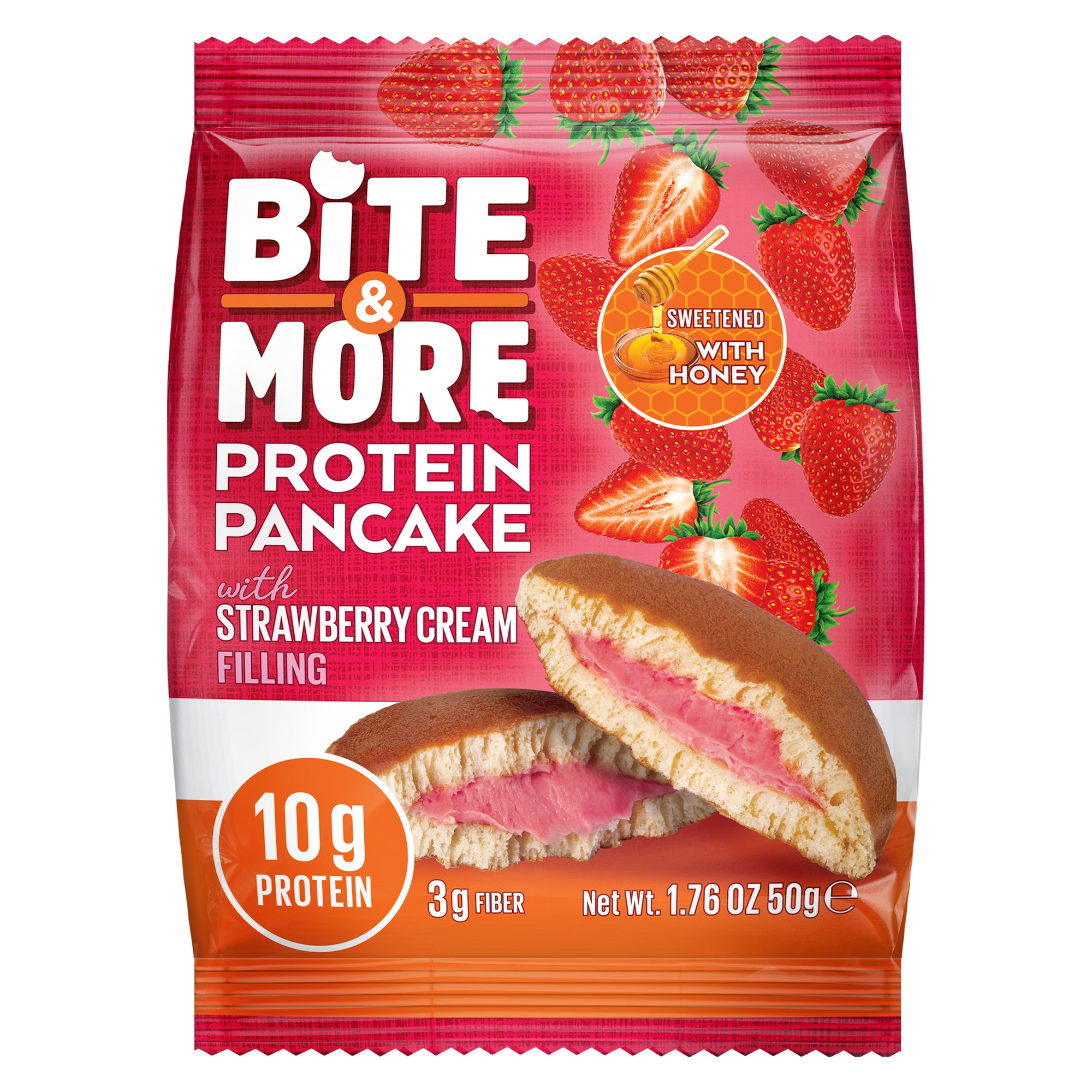 Bite & More Protein Pancake 50 GR - Strawberry