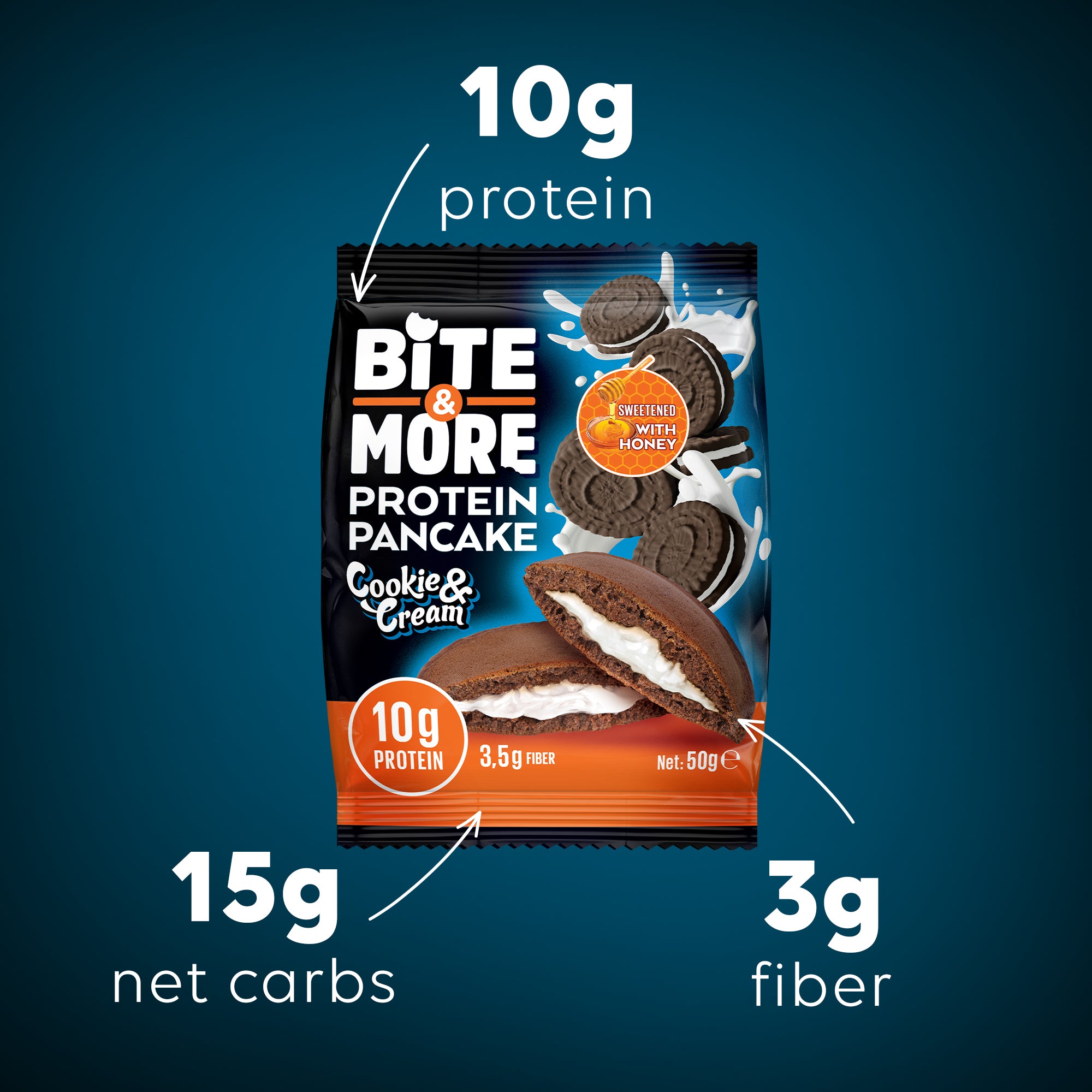Bite & More Protein Pancake 50 GR - Cookie & Cream