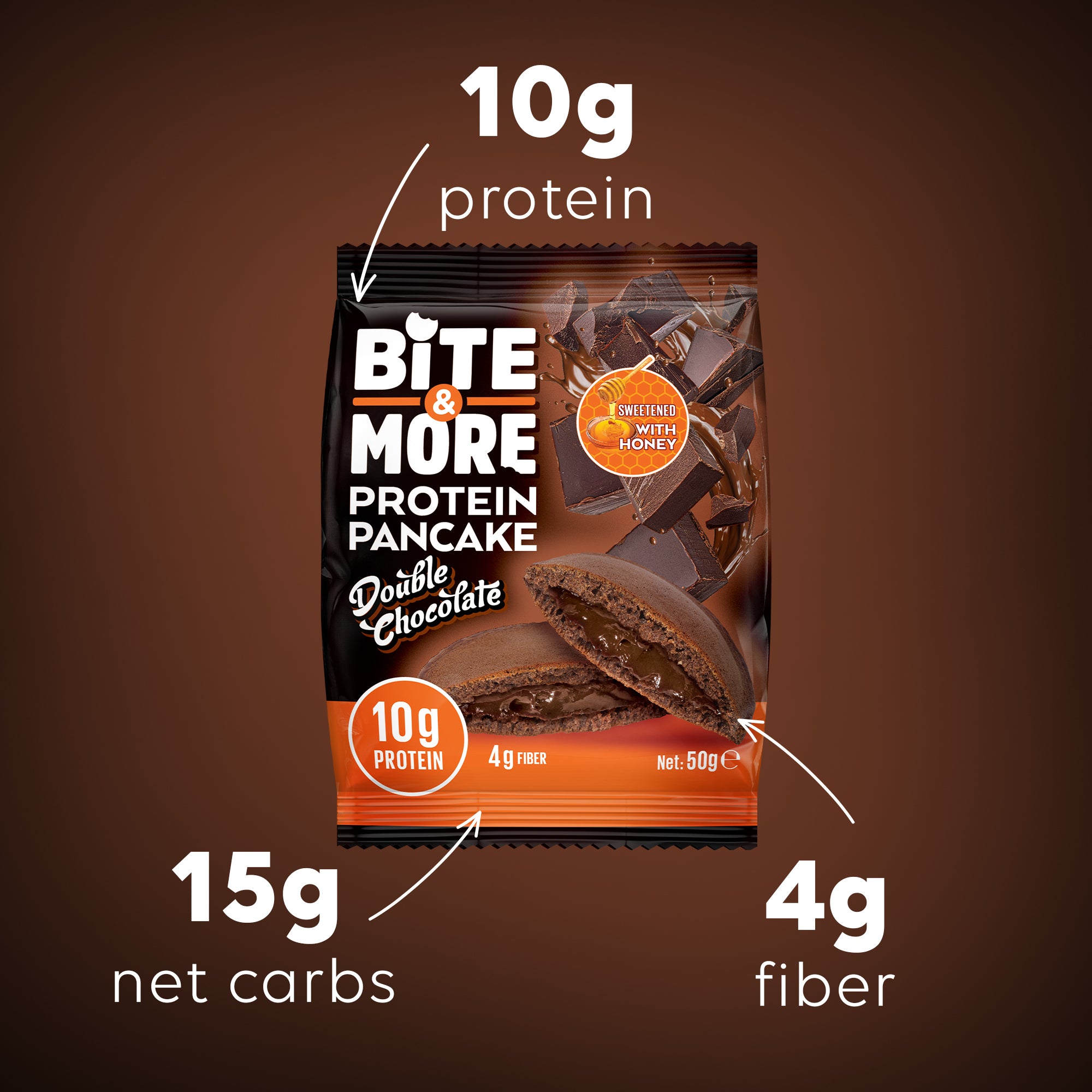 Bite & More Protein Pancake 50 GR - Double Chocolate