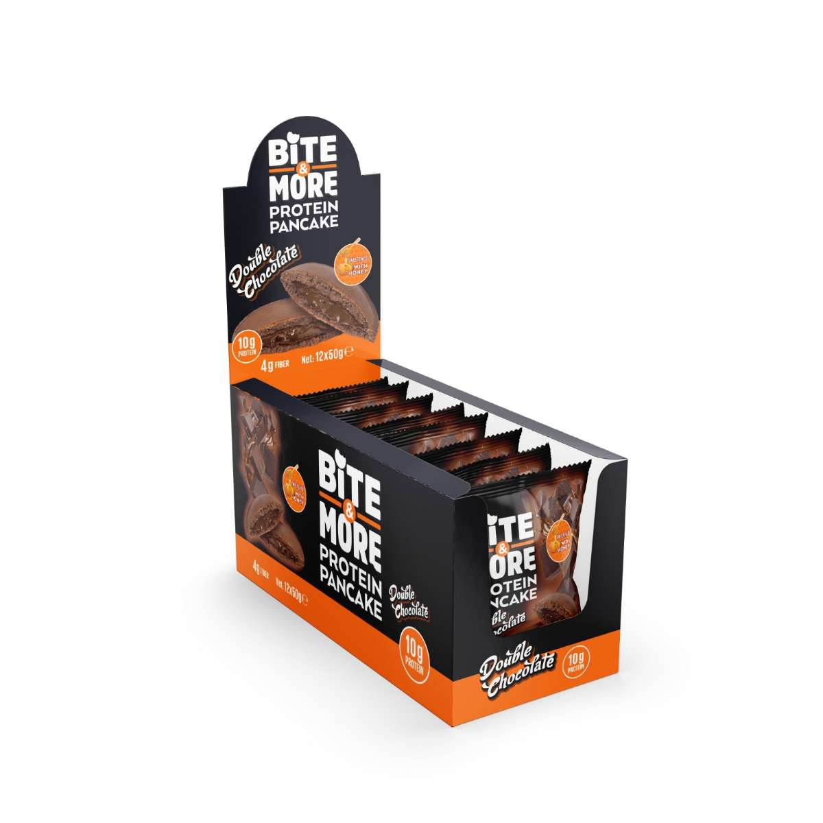 Bite & More Protein Pancake 50 GR - Double Chocolate 12 Adet