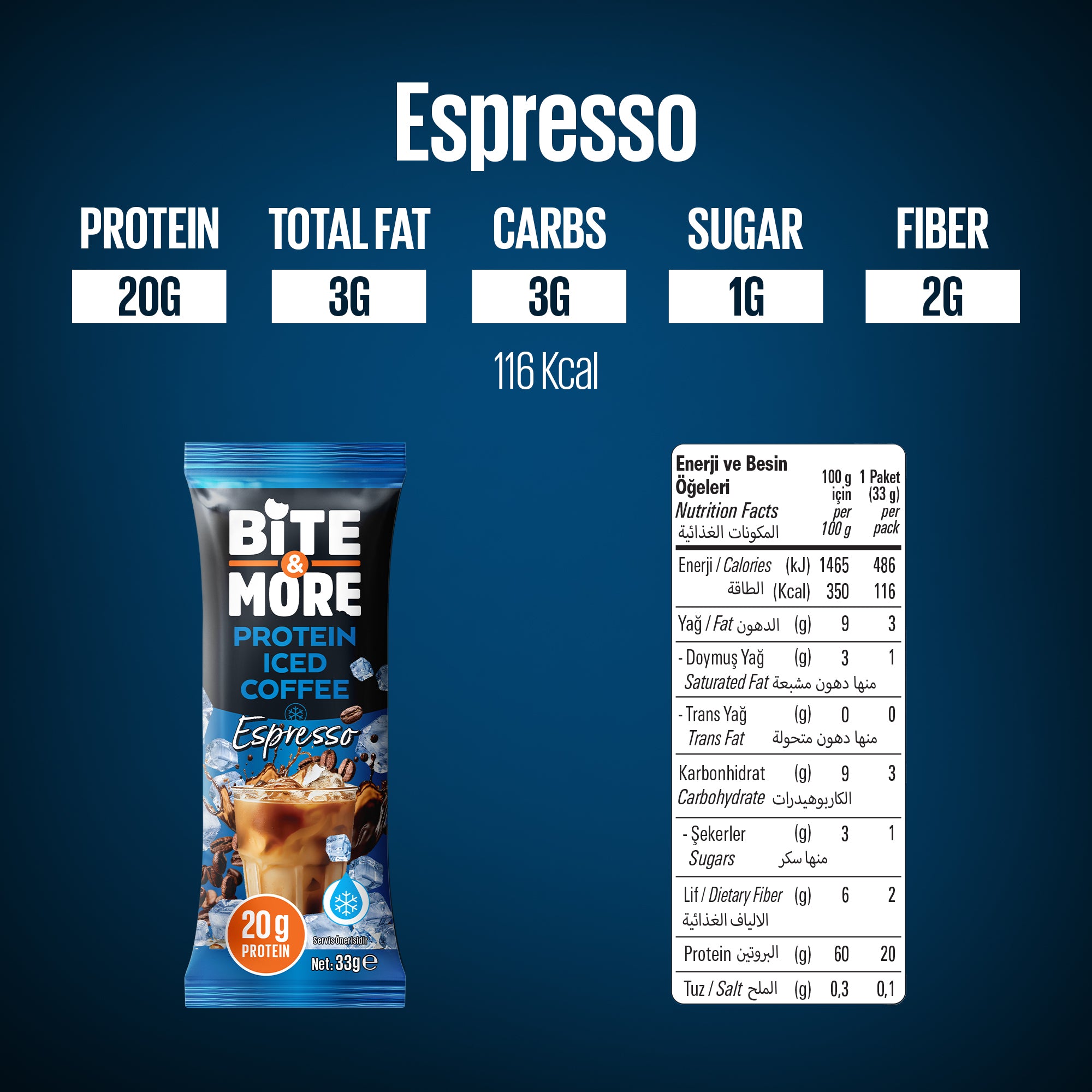 Bite & More Protein Iced Coffee 33 GR - Espresso