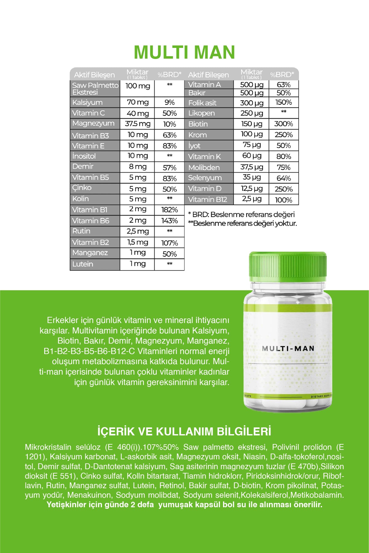 Multi Man 60 Tablet