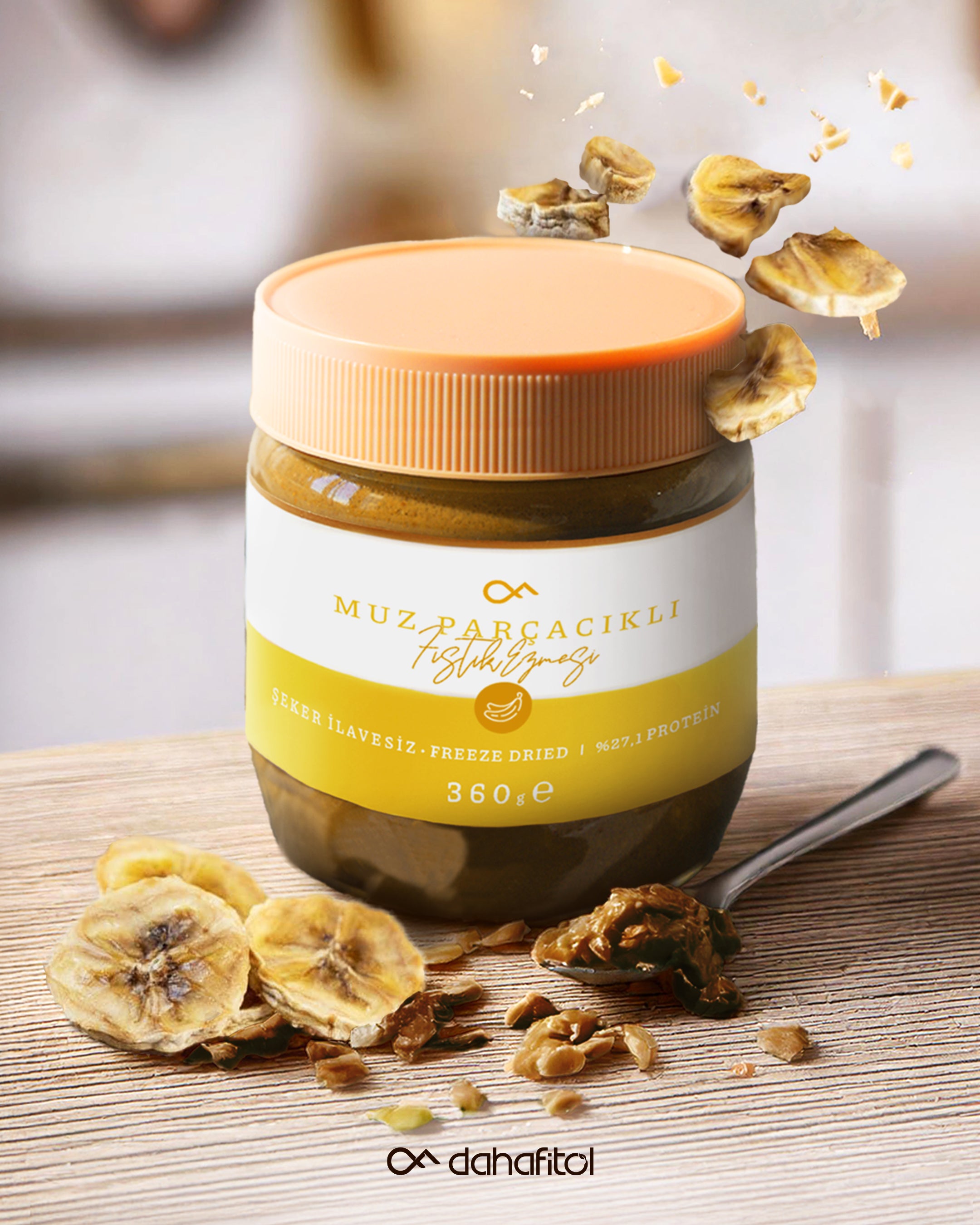 Muz Parçacıklı Fıstık Ezmesi 360 GR