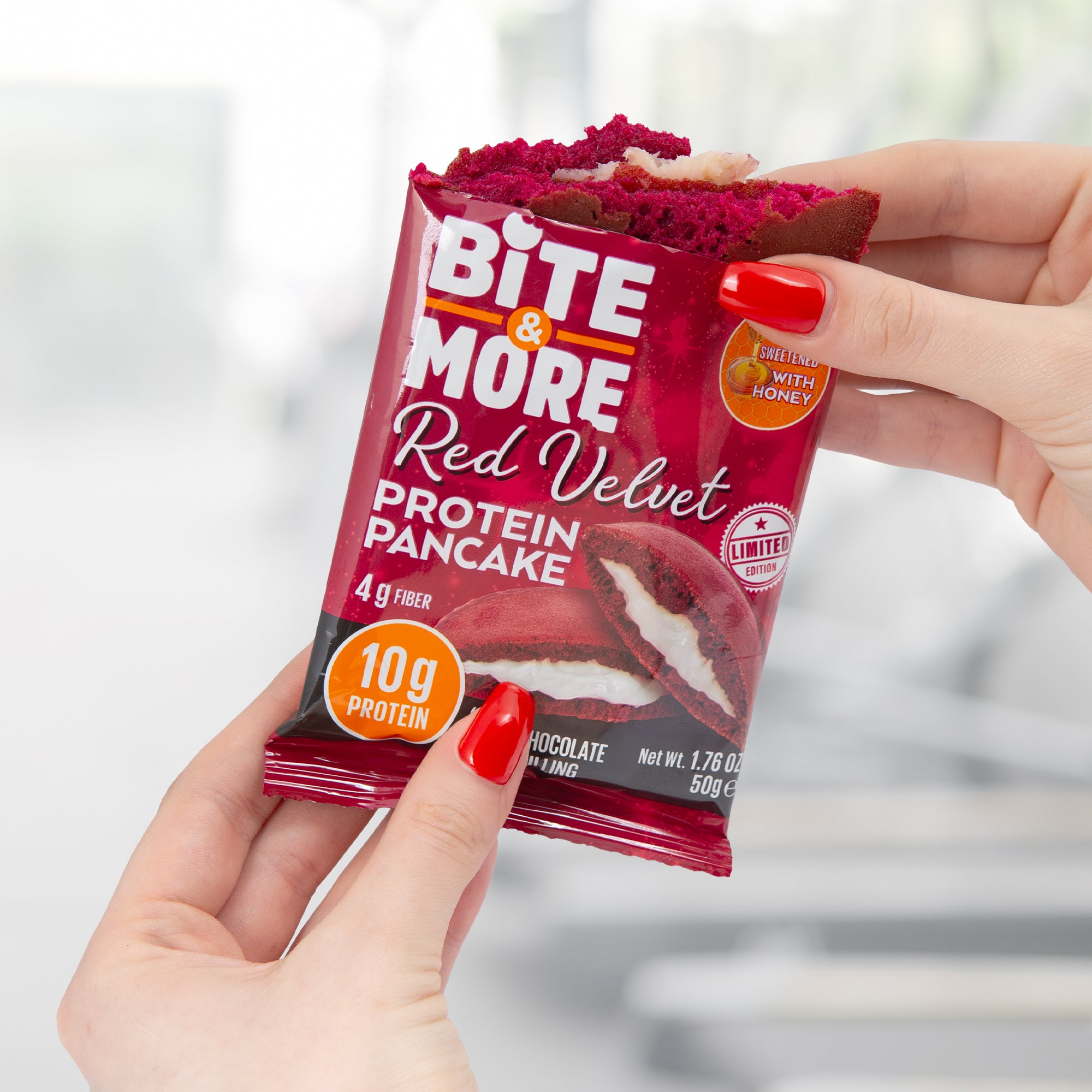 Bite & More Protein Pancake 50 GR - Red Velvet 12 Adet