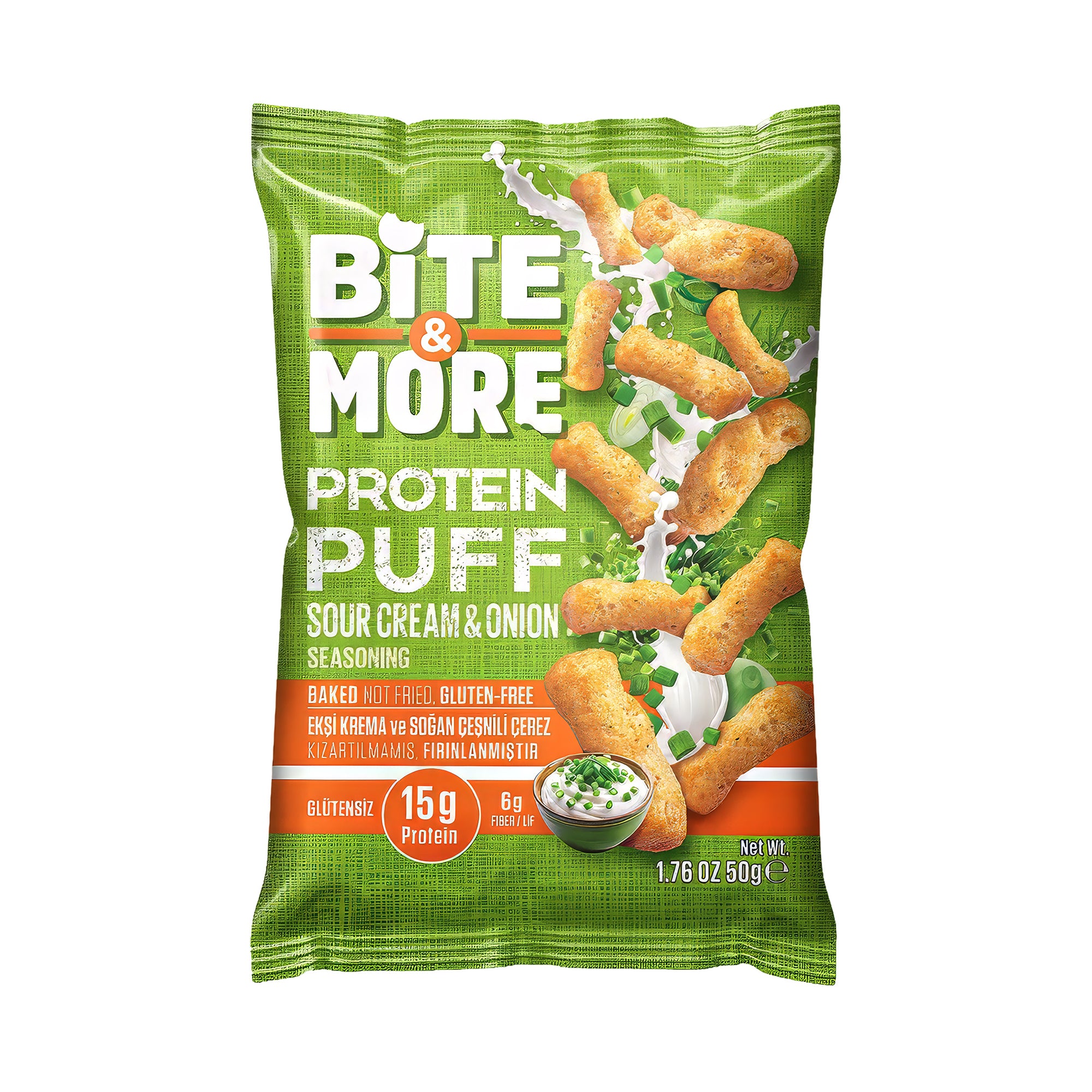 Bite & More Proteinli Vegan Cips 50 GR - Sour & Cream