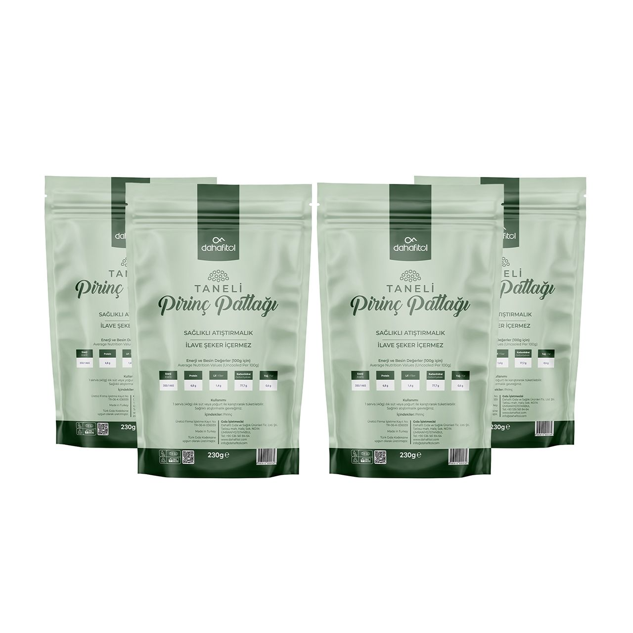 Dahafit Taneli Pirinç Patlağı 4'lü Paket