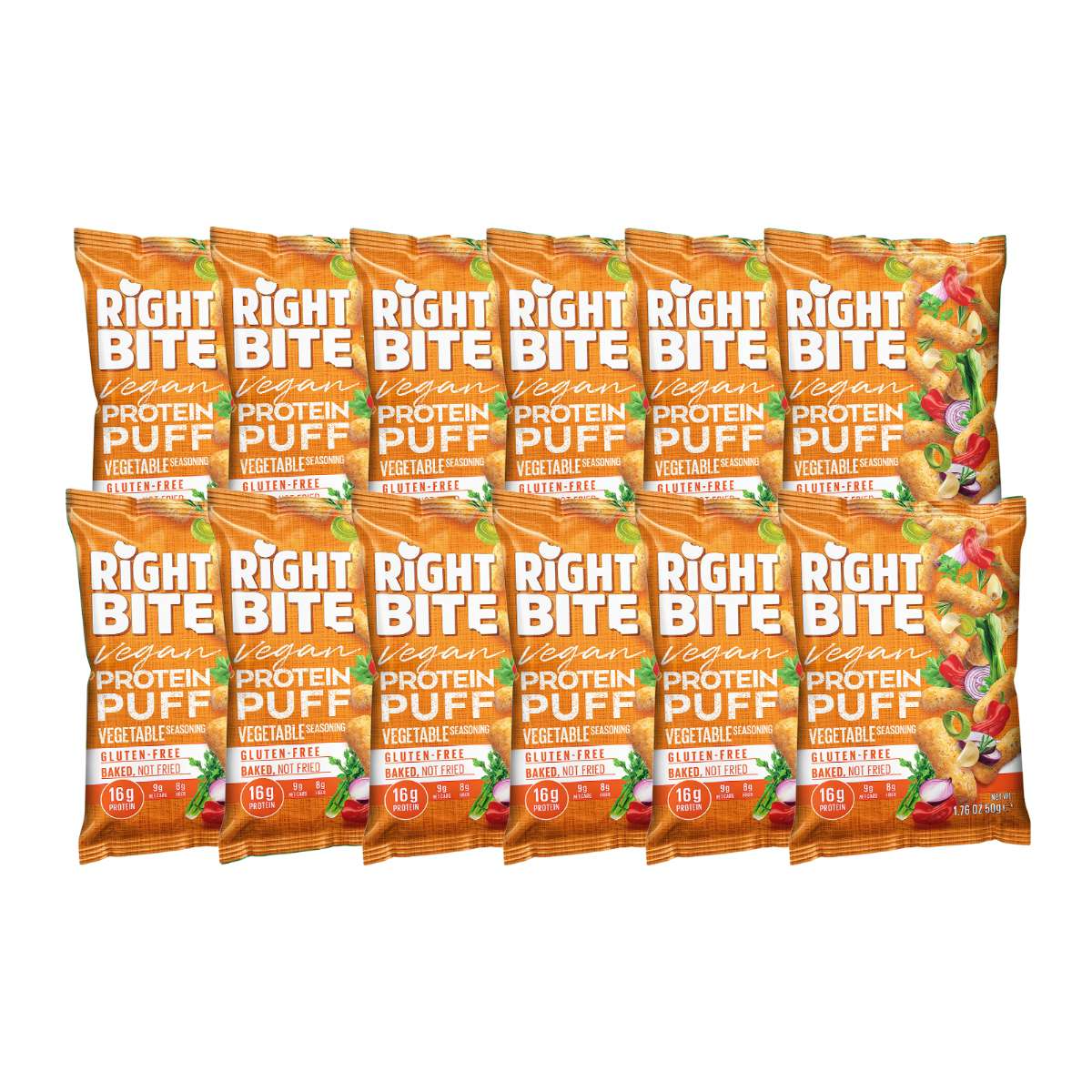 Bite & More Proteinli Vegan Cips 50 GR - Vegetables - 12 Adet