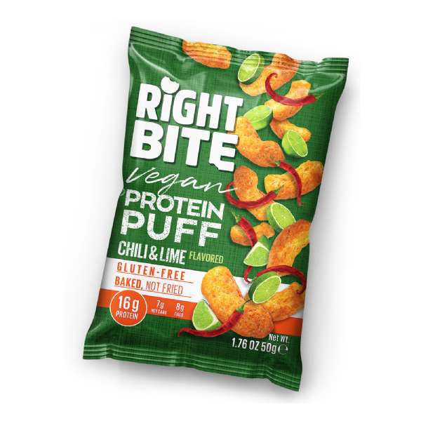 Bite & More Proteinli Vegan Cips 50 GR - Chili & Lime