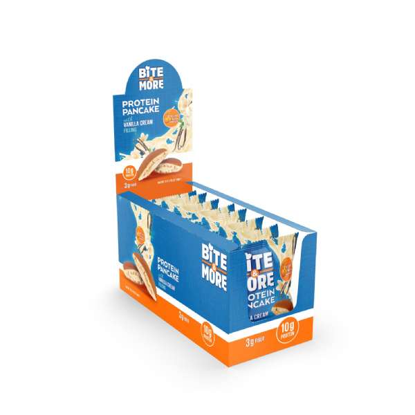 Bite & More Protein Pancake 50 GR - Vanilla Cream - 12 Adet