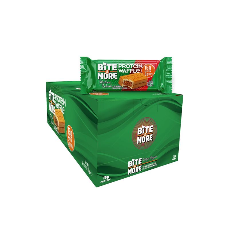 Bite & More Protein Waffle 55 GR - Tiramisu - 12 Adet
