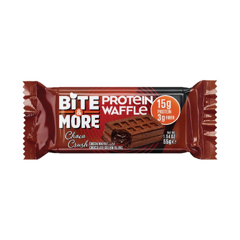 Bite & More Protein Waffle 55 GR - Double Choco