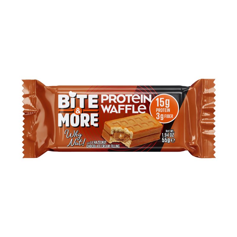 Bite & More Protein Waffle 55 GR - Hazelnut